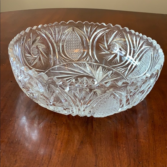 Vintage Other - Vintage cut glass 9” diameter bowl. Beautiful ❣️